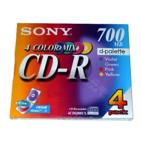 Pack 4 CD-R 700Mb Color Mix