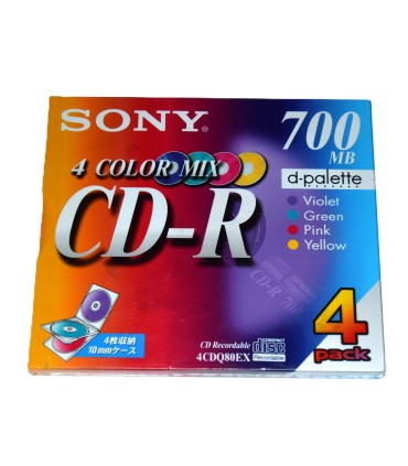 Pack 4 CD-R 700Mb Color Mix