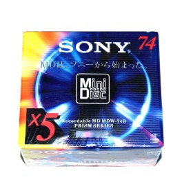 Pack 5 Minidisc 74 minutos Sony Prism