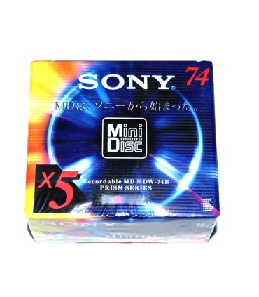 Pack 5 Minidisc 74 minutos Sony Prism