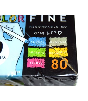 Pack 10 Minidisc 80 minutos TDK Fine Color Mix