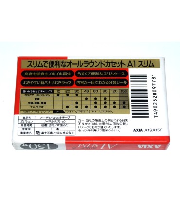 Cinta de Cassette vírgen Axia A1 Slim 150min