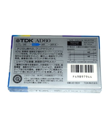 Cinta de Cassette vírgen TDK AD60 60min