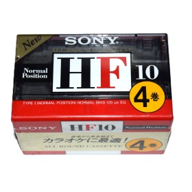 Pack 4 Cinta de Cassette vírgen Sony HF10 10min