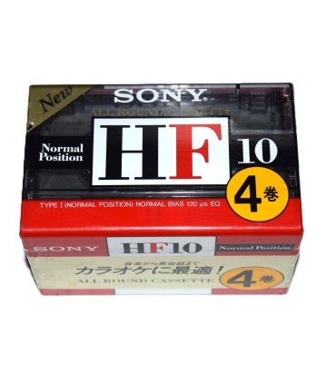 Pack 4 Cinta de Cassette vírgen Sony HF10 10min