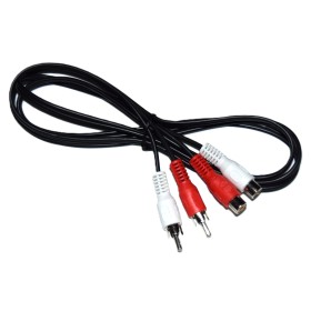 OUTLET Cable prolongador Audio estéreo RCA macho-hembra 1.5m. económico