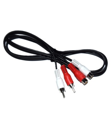 OUTLET Cable prolongador Audio estéreo RCA macho-hembra 1.5m. económico