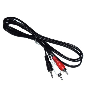 OUTLET Cable Audio estéreo RCA macho-jack 3.5 macho 1.5m. económico