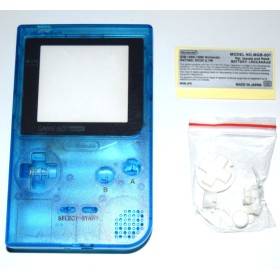 Carcasa GameBoy Pocket azul claro transparente