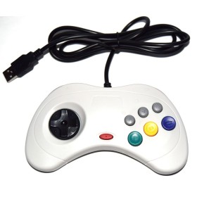 Mando Saturn USB PC Blanco