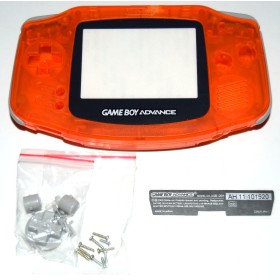 Carcasa GameBoy Advance Naranja Transparente