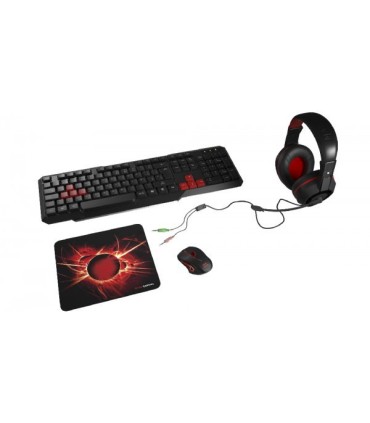 Pack iniciación PC Gaming Mars (teclado+ratón+auriculares+alfombrilla)