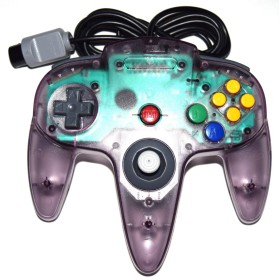 Mando compatible Nintendo 64 morado transparente (nuevo)