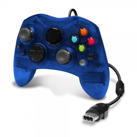 Mando compatible Xbox azul transparente