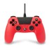 Mando compatible Playstation 4 con cable (rojo)