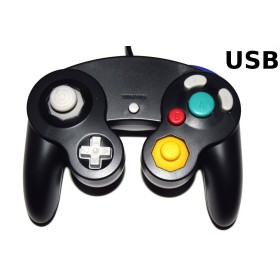Mando tipo Gamecube USB negro