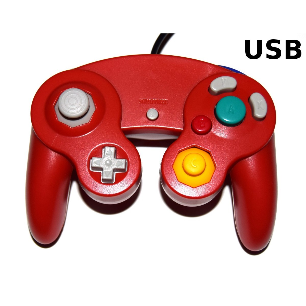 Mando tipo Gamecube USB rojo
