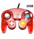 Mando tipo Gamecube USB rojo transparente