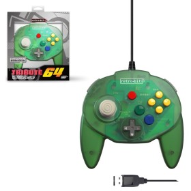 Mando Nintendo 64 Tribute64 USB verde