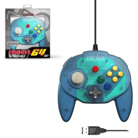 Mando Nintendo 64 Tribute64 USB azul