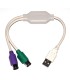 Adaptador doble teclado/ratón PS/2 a USB