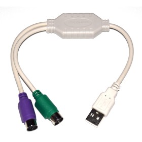 Adaptador doble teclado/ratón PS/2 a USB