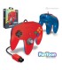 Mando Nintendo 64 Captain rojo/azul Funtoon Collector's Edition
