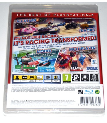 Juego Playstation 3  Sonic & All-Stars Racing Transformed (nuevo)