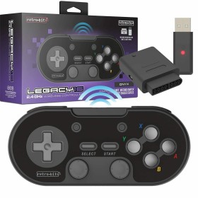 Mando inalámbrico Retrobit Legacy 16 SNES/PC/Switch Negro