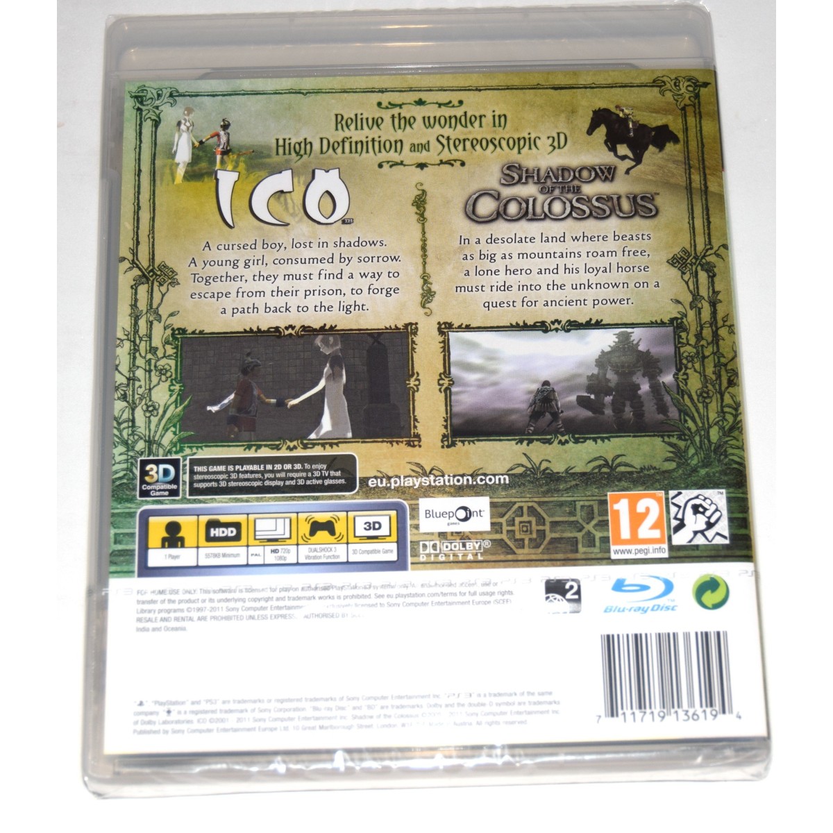 Ico y shadow of the colossus ps3 d'occasion pour 35 EUR in Móstoles sur  WALLAPOP