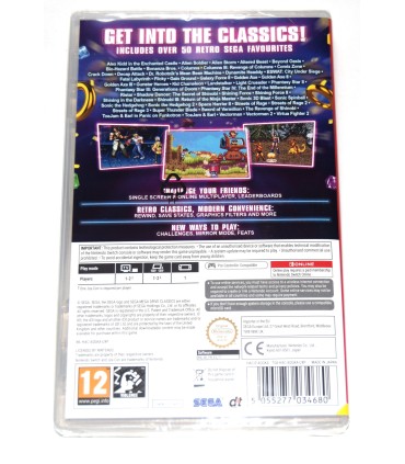 Juego Switch SEGA Mega Drive Classics + mando Megadrive Licenciado Azul USB 6 botones(nuevo)