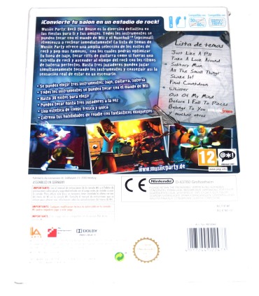 Juego Wii Music Party Rock The House (nuevo)