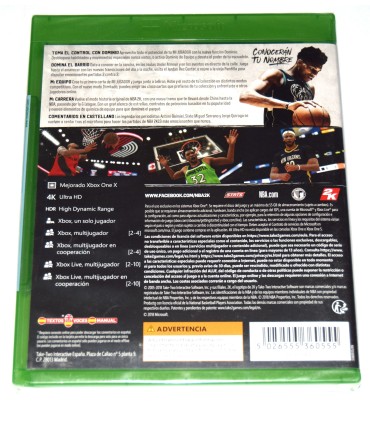 Juego Xbox One NBA 2K19  (nuevo)