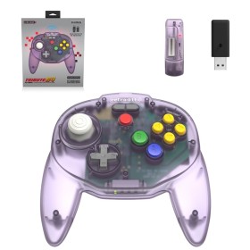 Mando Nintendo 64 Tribute64 inalámbrico morado