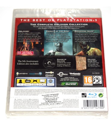 Juego Playstation 3 The Elder Scrolls IV: Oblivion 5th Anniversary Edition (nuevo)
