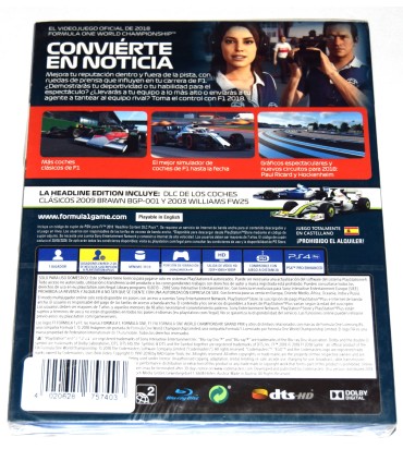 Juego Playstation 4 Formula 1 2018 Headline Edition (nuevo)