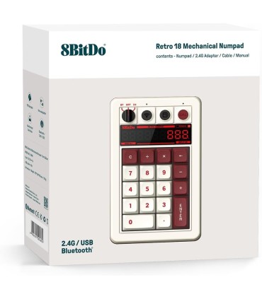 Teclado numérico mecánico + calculadora 8bitdo Retro Famicom