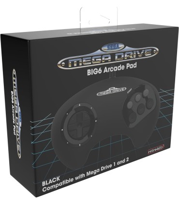 Mando Sega Megadrive BIG 6 negro
