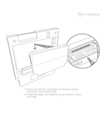 Adaptador cartuchos de famicom a NES HyperConvert 83