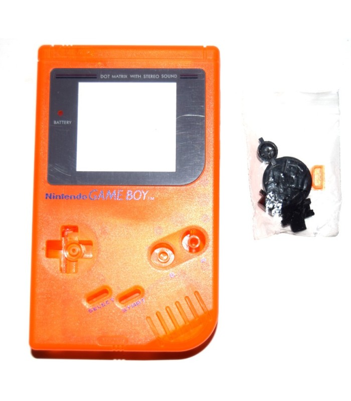 Carcasa GameBoy DMG-01 naranja transparente Carcasa GameBoy DMG-01 naranja transparente