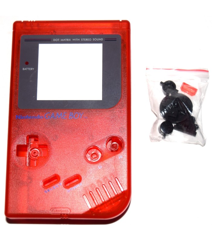Carcasa GameBoy DMG-01 rojo transparente Carcasa GameBoy DMG-01 rojo transparente