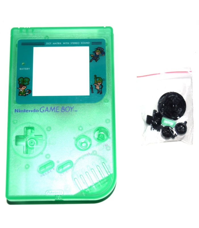 Carcasa GameBoy DMG-01 verde transparente Carcasa GameBoy DMG-01 verde transparente