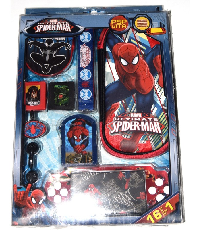 Pack accesorios PSP/PS Vita Spiderman - Retrocables - Tienda de cables retro
